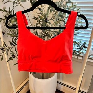 NWT Vibrant Coral  Red Crop Top